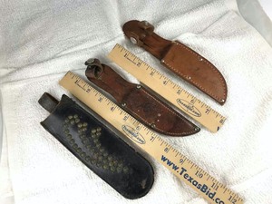 lot 778 image: (3) Leather Sheaths