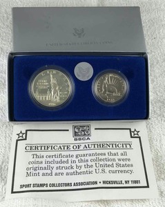 lot 782 image: Standing Liberty 1986 Half Dollar & Silver Dollar