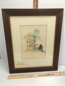 lot 28 image: Framed & Numbered Print by Bill Zivic 54250 Old Barn & Cistern