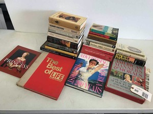 lot 30 image: Asst. Books  QueensKingsPrincesses,  CzechGermanySlovakia,  LafitteWarLiving,  LifeAdvertisingAmerican,  JFK, Real Downton Abbey, The Help, Etc.