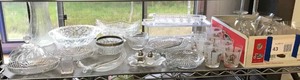 lot 43 image: RelishSnack Bowls, Cocktail Glasses, Water Glasses, Cracker Dish, Etc.