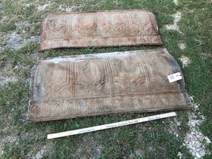 lot 56 image: Antique architectural embossed tin (2)