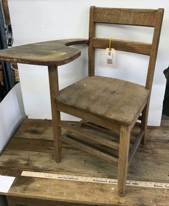 lot 59 image: Vintage oak kids school desk