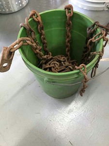 lot 74 image: Bucket of chains