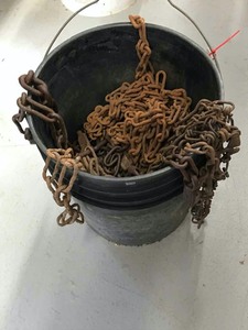 lot 76 image: Bucket of chains