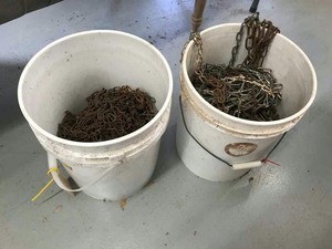 lot 78 image: (2) Buckets of Chains