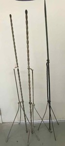 lot 121 image: (3) antique lightning rods