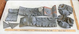 lot 150 image: Antique Embossed Tin Pieces