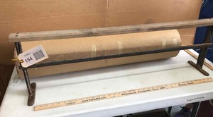lot 154 image: Antique General Store Paper Dispenser & Roll of Brown Paper