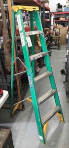 lot 170 image: Werner Non-Conductive Fiberglass Ladder