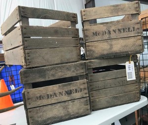 lot 184 image: (4) Antique McDannell Crates