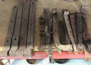 lot 200 image: Antique Iron Straps, Bolts