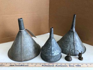 lot 209 image: Funnels, Little Oil Can