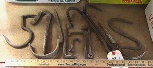 lot 212 image: Antique Iron Hooks