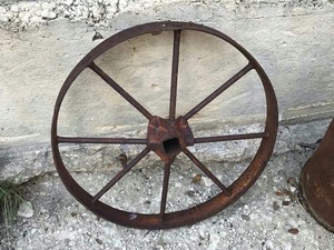 lot 309 image: Antique Iron Wheel