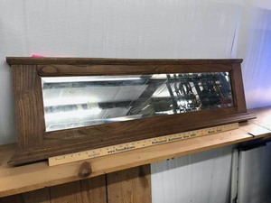 lot 490 image: Antique Beveled Mirror (back from a dry sink)