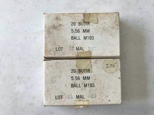 lot 255 image: Ammo  (2) 5.56 ball M193