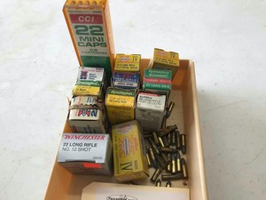 lot 261 image: Ammo  22 mini caps and 22 short hollow point
