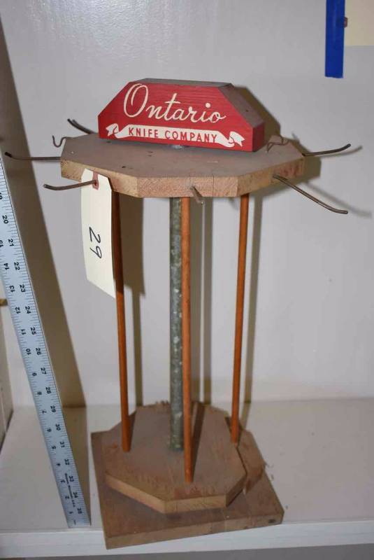 lot 29 image: Vintage Displayer Ontario Knife Company, Revolving