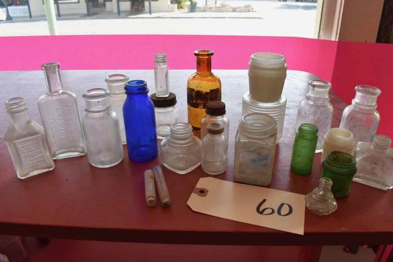 lot 60 image: Old Small BottlesJars