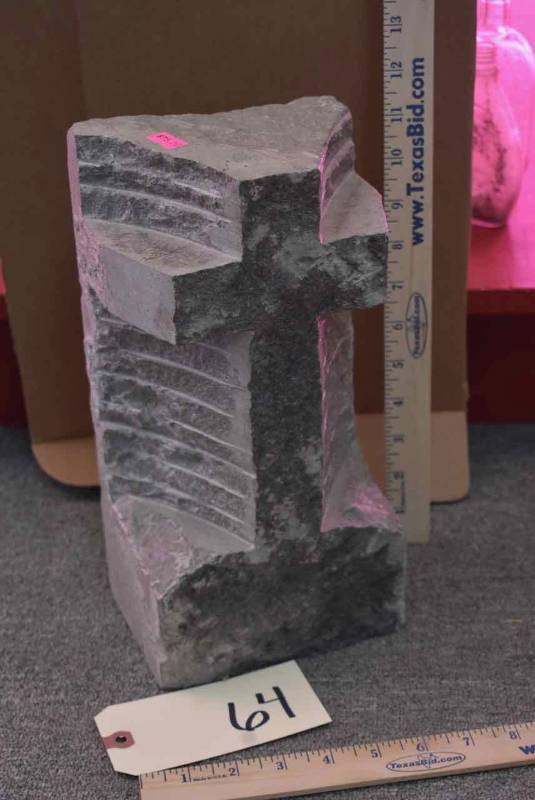 lot 64 image: Johnny Rock Carved Concrete Cross