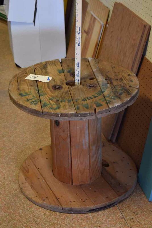 lot 82 image: Old Wood Spool General Cable