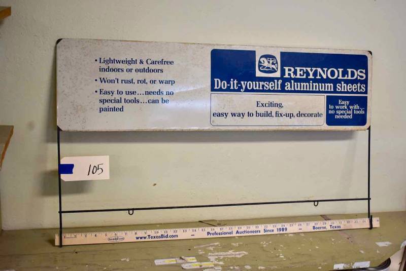 lot 105 image: Tin Signage Reynolds Aluminum Sheets