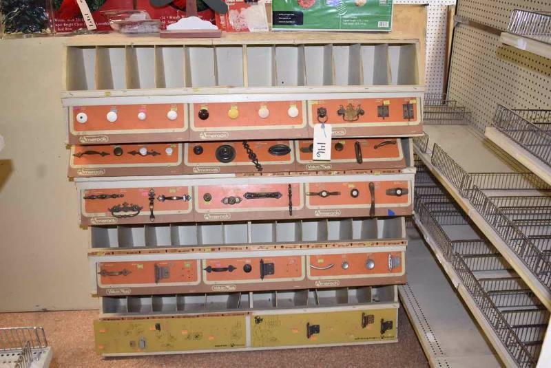 lot 146 image: Cubby Hole Hardware Cabinet