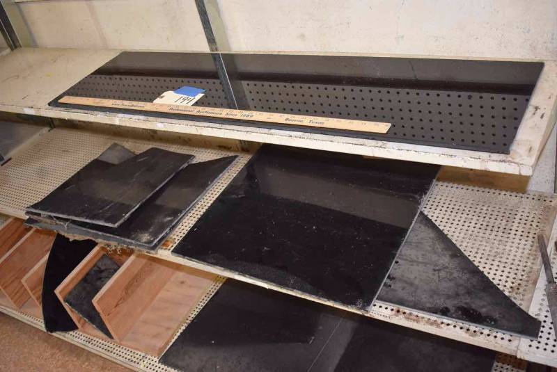 lot 194 image: Vintage  Black Glass Pieces from Front of the Building