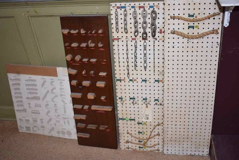 lot 219 image: (4) Displays Chain, Rope, Trim, Poster