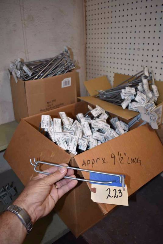 lot 223 image: Peg Board Hooks Apprx. 9-12 inches long
