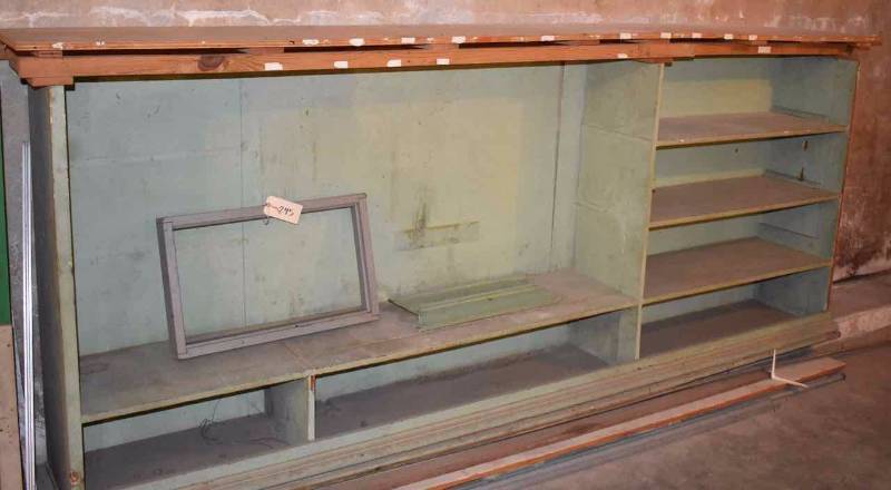 lot 245 image: Antique Green Cabinet