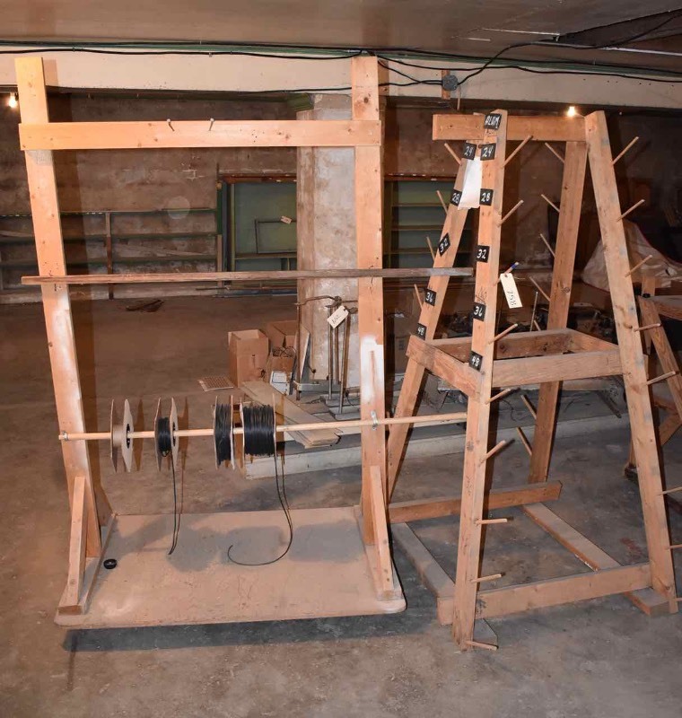lot 258 image: (2) Wood Reel Displayers