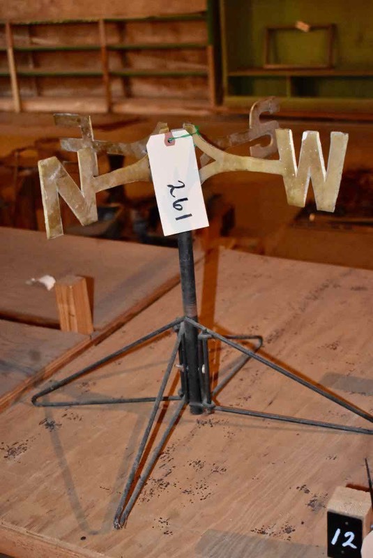 lot 261 image: Brass Directionals from a Weathervane
