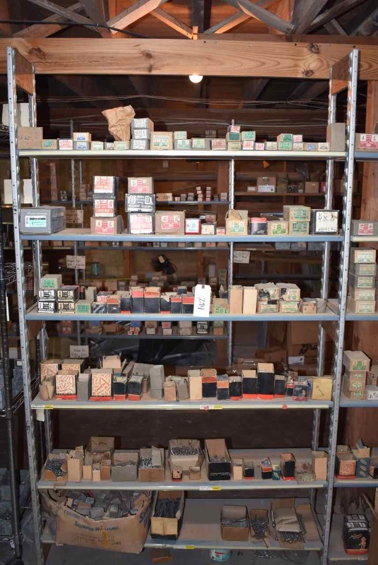 lot 294 image: (6) Shelves Of Stove Bolts, Machine Screws, Etc.
