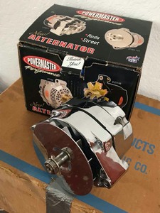 lot 302 image: Powermasters Performance Alternator 100 Amp Chrome 17294