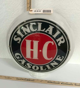 lot 244 image: Gas Pump Globe Sinclair Gasoline HC