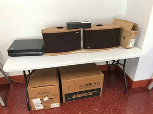 lot 275 image: (2) Bose 901 Series VI Speakers, Bose 901 Equalizer, Sony CD Player