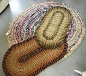lot 58 image: Rugs  Hook and braided