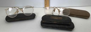 lot 69 image: (2) Antique Eye Glasses