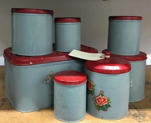 lot 91 image: Canister Set and Bread Box