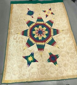 lot 95 image: Quilt  Green Trim, Stars