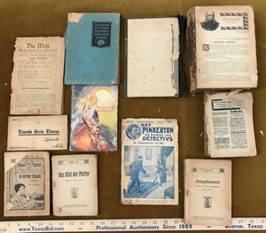 lot 115 image: Old Worn German Language Books
