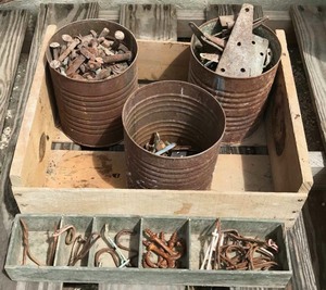 lot 131 image: Hardware Hinges, Hooks, Bolts