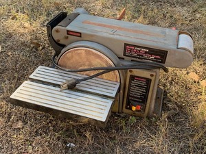 lot 11 image: Sears Craftsman Disc Sander, 4x36 belt, 8 inch (used)