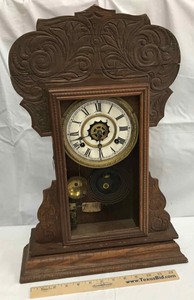 lot 329 image: Antique Kitchen Clock (needs some parts & TLC)