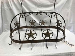 lot 336 image: Metal Pot Rack