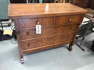 lot 357 image: Antique Furniture Grain Painted Buffet