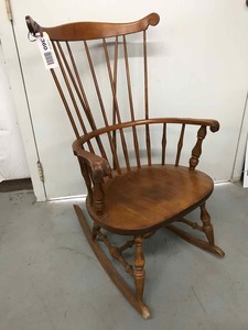 lot 360 image: Vintage Furniture  a Nichols & Stone Rock Maple Rocking Chair