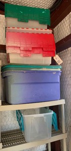 lot 32 image: (7) Asst. Plastic Tubs